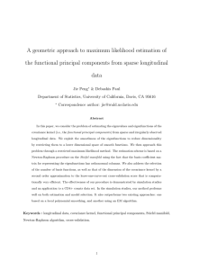 A geometric approach to maximum likelihood estimation of