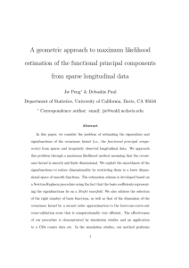 A geometric approach to maximum likelihood from sparse longitudinal data