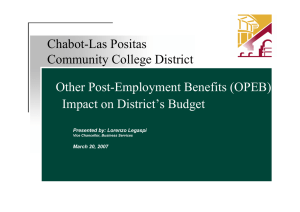 Chabot-Las Positas Community College District Other Post-Employment Benefits (OPEB) Impact on District’s Budget