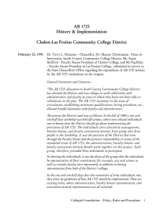 AB 1725 History &amp; Implementation  Chabot-Las Positas Community College District