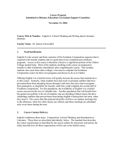 Course Proposal Submitted to Distance Education Curriculum Support Committee  November 23, 2004