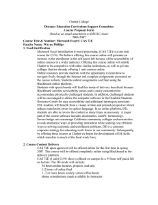 Chabot College 2006-2007 Distance Education Curriculum Support Committee Course Proposal Form