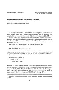Algebra Universalis, 15 (1982) 86-89 0001-5240/82/001086-04501.50+0.20/0 9  1982 BirkhSuser Verlag, Basel