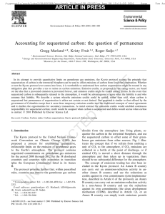 ARTICLE IN PRESS Accounting for sequestered carbon: the question of permanence