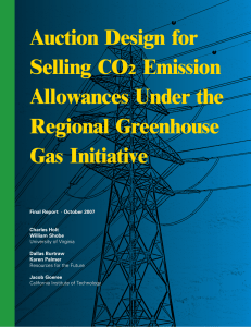 Auction Design for Selling CO Emission Allowances Under the