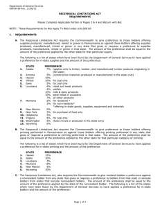 RECIPROCAL LIMITATIONS ACT REQUIREMENTS