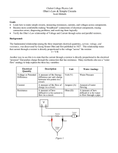 Ohm’s Law &amp; Simple Circuits