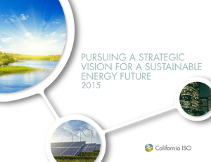 PURSUING A STRATEGIC VISION FOR A SUSTAINABLE ENERGY FUTURE 2015