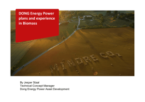 DONG Energy Power  plans and experience in Biomass By Jesper Staal