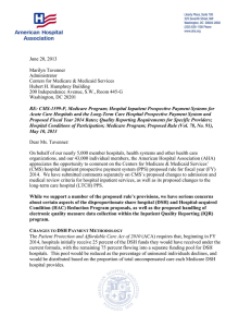 June 20, 2013 Marilyn Tavenner Administrator