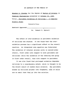 AN ABSTRACT OF THE THESIS OF Periodate Oxidation of Cellulose -