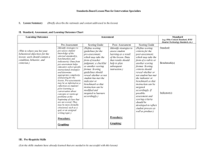 Standards-Based Lesson Plan for Intervention Specialists