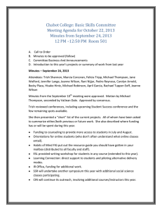 Chabot College: Basic Skills Committee Meeting Agenda for October 22, 2013