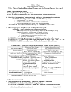 Using Chabot Student Educational Groups and the Student Success Scorecard