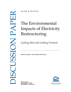 DISCUSSION PAPER The Environmental Impacts of Electricity