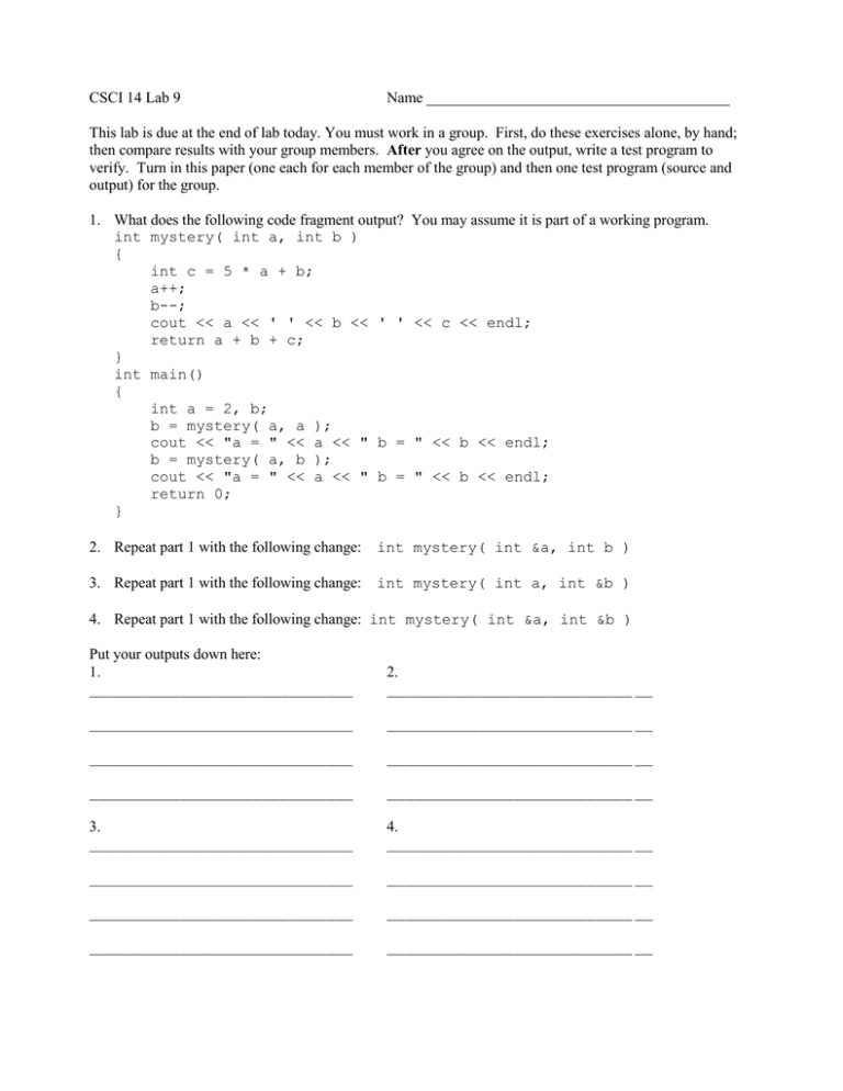 CSCI 14 Lab 9 Name