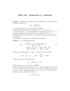 Math 181 - homework 2 - solutions
