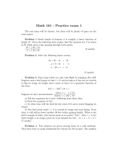 Math 181 - Practice exam 1