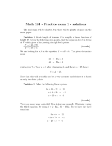 Math 181 - Practice exam 1 - solutions
