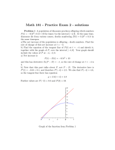 Math 181 - Practice Exam 2 - solutions