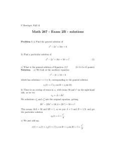 Math 267 - Exam 2B - solutions