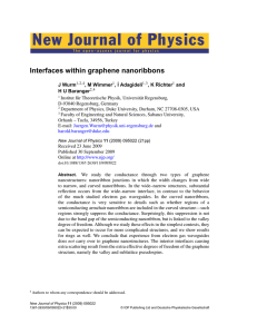 New Journal of Ph ysics Interfaces within graphene nanoribbons J Wurm � M Wimmer