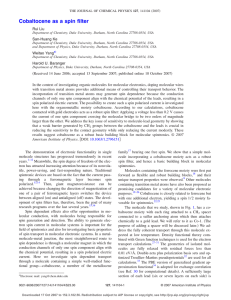 Cobaltocene as a spin filter Rui Liu San-Huang Ke