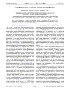 Contact Transparency of Nanotube-Molecule-Nanotube Junctions San-Huang Ke, Harold U. Baranger, and Weitao Yang