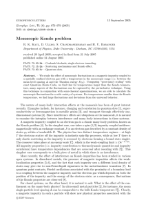 Mesoscopic Kondo problem