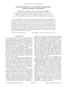 Landau Fermi-liquid picture of spin density functional theory: Denis Ullmo, Hong Jiang,