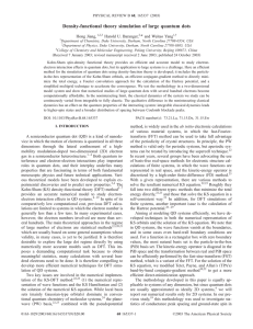 Density-functional theory simulation of large quantum dots * Hong Jiang, Harold U. Baranger,