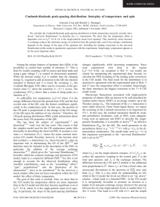 Coulomb-blockade peak-spacing distribution: Interplay of temperature and spin