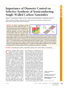 Importance of Diameter Control on Selective Synthesis of Semiconducting Single-Walled Carbon Nanotubes