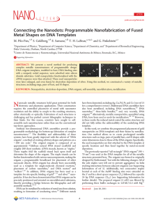 Connecting the Nanodots: Programmable Nanofabrication of Fused M. Pilo-Pais, S. Goldberg,