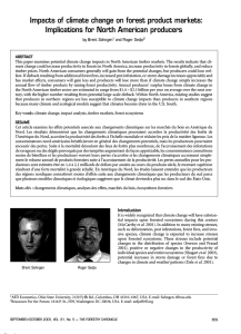 Impacts of climate change on forest product markets: