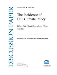 DISCUSSION PAPER The Incidence of U.S. Climate Policy