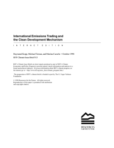International Emissions Trading and the Clean Development Mechanism