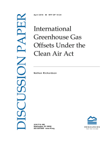 DISCUSSION PAPER International Greenhouse Gas