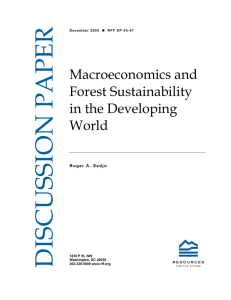 DISCUSSION PAPER Macroeconomics and Forest Sustainability