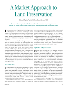 A Market Approach to Land Preservation