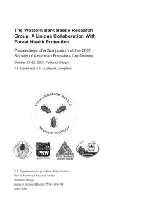 The Western Bark Beetle Research Group: A Unique Collaboration With
