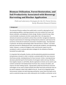 Biomass Utilization, Forest Restoration, and Soil Productivity Associated with Bioenergy