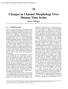 32 Changes in Channel Morphology Over Human Time Scales John M. Buffington