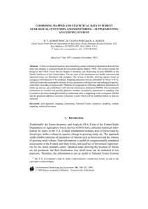 COMBINING MAPPED AND STATISTICAL DATA IN FOREST AN EXISTING SYSTEM