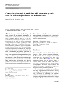 Connecting phenological predictions with population growth