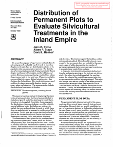 Distribution of Permanent Plots to Evaluate Silvicultural Treatments in the