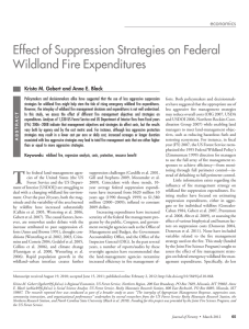 Effect of Suppression Strategies on Federal Wildland Fire Expenditures