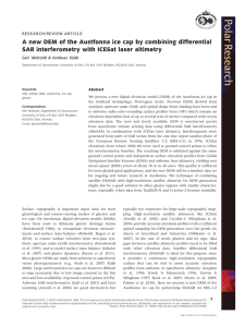 A new DEM of the Austfonna ice cap by combining... SAR interferometry with ICESat laser altimetry