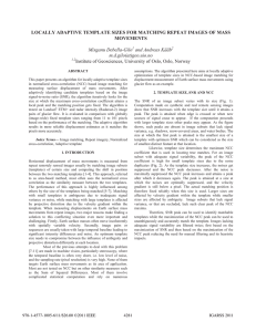 LOCALLY ADAPTIVE TEMPLATE SIZES FOR MATCHING REPEAT IMAGES OF MASS MOVEMENTS