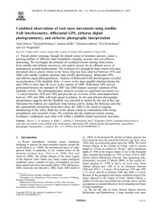 Combined observations of rock mass movements using satellite